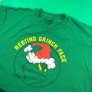 Celebrate Together Grinch Resting‎ Grinch Face Green Christmas Holiday T-Shirt